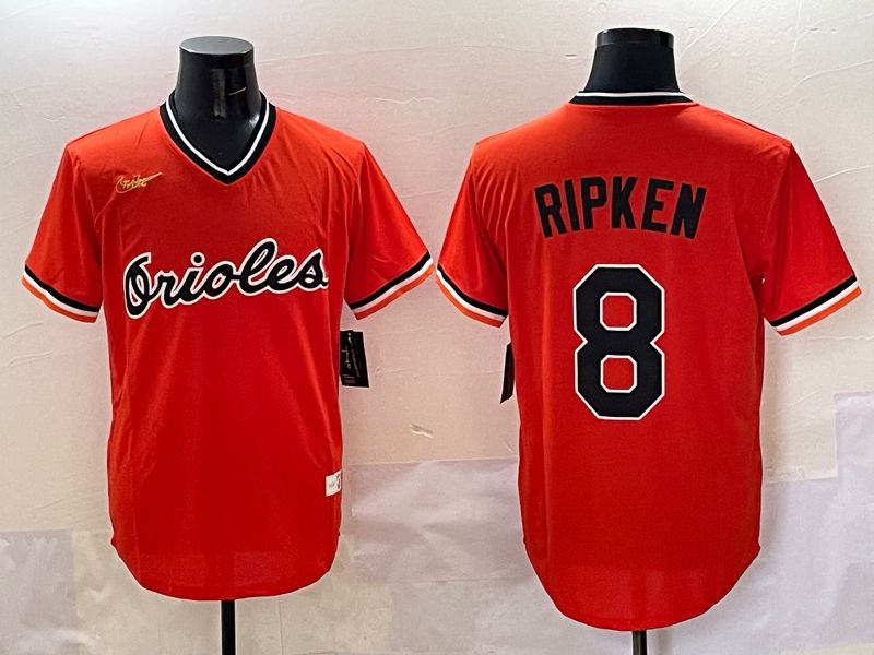 Men Baltimore Orioles #8 Ripken Orange Game 2025 Nike MLB Jersey style 5094->baltimore orioles->MLB Jersey
